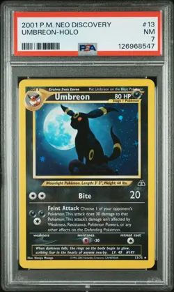 PSA 7 Umbreon Holo #13 2001 Pokemon Neo Discovery 126968547 - Image 1