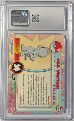 1999 Pokemon Topps #66 Machop Silver CGC 7.5 NM - Image 2