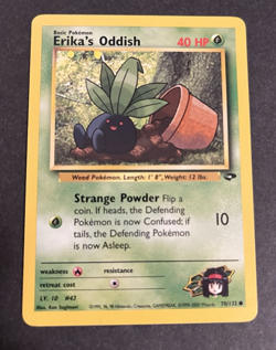 Pokemon - Erika's Oddish 70/132 Unlimited Gym Challenge NM Free Shipping - Image 1