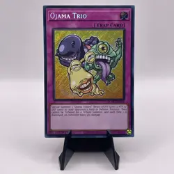 Yugioh Ojama Trio BLMM-EN010 Secret Rare 1st Edition NM - Image 1
