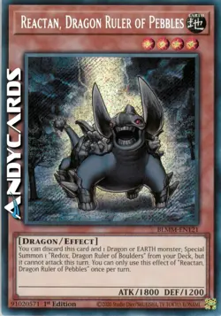 REACTAN, DRAGON RULER OF PEBBLES • Segreta • BLMM EN121 • 1Ed • Yugioh ANDYCARDS - Image 1