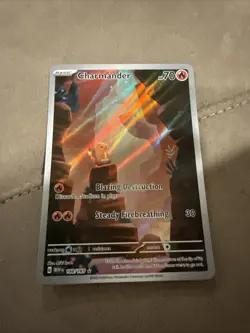 Pokemon TCG Charmander Scarlet Violet-151 Holo Illustration Rare Card 168/165 - Image 1