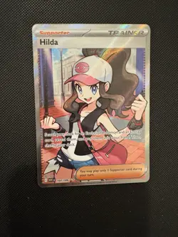 Hilda 164/086 Full Art Ultra Rare White Flare Holo Pokemon TCG Card - Image 1