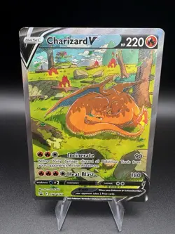 Charizard V SWSH260 Sword & Shield Full Art Black Star Promo Pokemon Card NM - Image 1