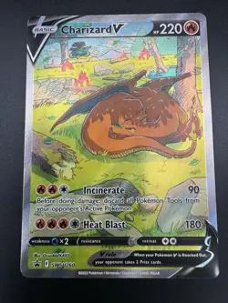 Charizard V SWSH260 Sword & Shield Full Art Black Star Promo Pokemon Card NM - Image 3