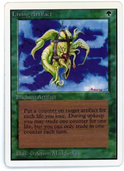 1x LIVING ARTIFACT [2ED - UNLIMITED EDITION] - MTG VINTAGE CARD [VERY GOOD] - Image 1