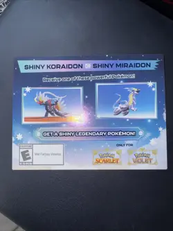 Pokemon Shiny Koraidon Or Shiny miradon GameStop Promo Card - Image 1