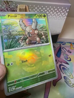 Pokemon TCG Pinsir Prismatic Evolutions 003/131 Masterball Reverse Holo Card - Image 2