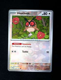 Pokemon Card - Hoothoot 077/131 Master Ball Reverse Prismatic Evolutions - NM ⭐ - Image 1