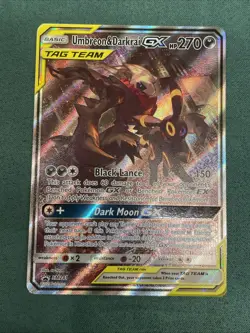 Pokemon Umbreon & Darkrai GX SM241 Promo Pokemon Card Near Mint Condition - Image 4