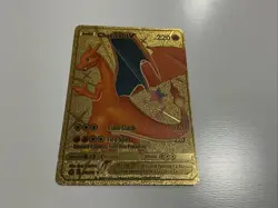 Pokemon Charizard V HP 220 Gold Foil Fan Art Card 079/073 Mint - Image 1
