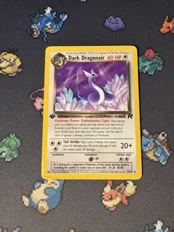 Pokemon Cards Dark Dragonair 33/82 Team Rocket FIRST EDITION WOTC - (MP) - Image 1