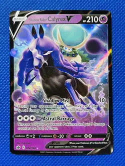 Shadow Rider Calyrex V 074/198 Chilling Reign NM Ultra Rare Pokemon Card - Image 1