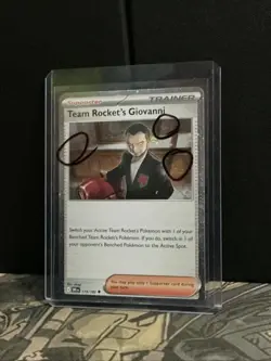 Destined Rivals Triple Swirl Team Rockets Giovanni Promos Holo Card 174/182 Mint - Image 1