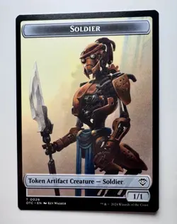 Elemental (0014) // Soldier (0026) Double-Sided Token [Outlaws of Magic MTG - Image 2