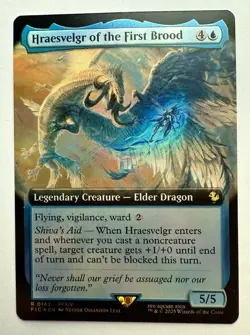 Hraesvelgr of the First Brood Extended Art Foil - FIC 0142 NM - MTG Magic - Image 1