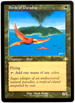 MTG Birds of Paradise *RETRO FRAME* Dominaria Remastered 336 NM - Image 1