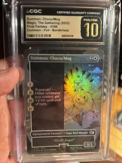 Summon: Choco/Mog (Borderless, Foil) - Final Fantasy - CGC Pristine 10 - Image 1