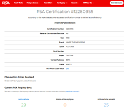 1993 MtG Magic the Gathering Limited Beta Twiddle Vintage PSA 9 Mint - Image 3