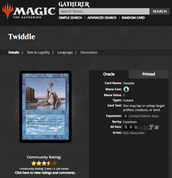 1993 MtG Magic the Gathering Limited Beta Twiddle Vintage PSA 9 Mint - Image 4