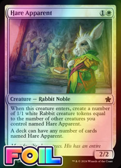 x1 Hare Apparent FDN Foundations MTG 15 FOIL COMMON M/NM 1x - Image 1