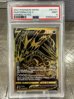 2021 Pokemon SWSH Shining Fates Eternatus V Full Art SV121/SV122 PSA 9 MINT - Image 1