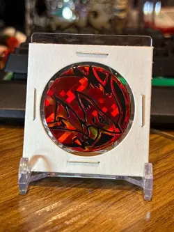 Pokemon TCG flip coin Zoroark red pixel Battle Arena Decks Mewtwo vs Darkrai - Image 1