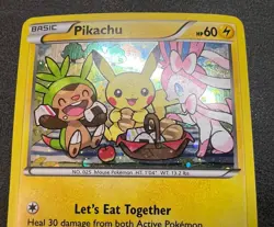 Picnic Pikachu #XY95 Holo Pokemon Black Star Promo Sylveon Chespin Breakpoint MP - Image 2