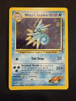 Misty's Seadra 009/132 - Gym Heroes - Holo Rare - Pokemon TCG - LP - Image 1