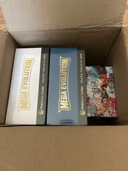 *IN-HAND* 2 Pokemon Center Mega Evolution ETB's AND Enhanced Booster Box - Image 1