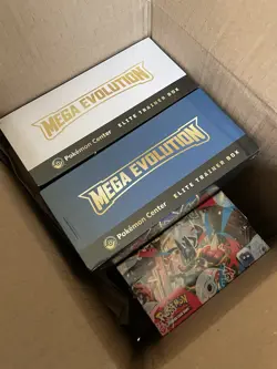 *IN-HAND* 2 Pokemon Center Mega Evolution ETB's AND Enhanced Booster Box - Image 3