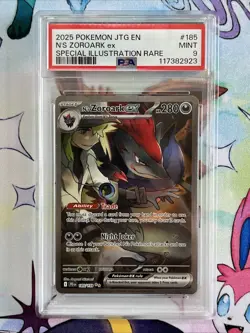 Pokemon N's Zoroark EX TCG Special Illustration 185/159 Journey Together PSA 9 - Image 1