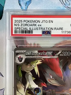 Pokemon N's Zoroark EX TCG Special Illustration 185/159 Journey Together PSA 9 - Image 2