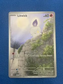 Pokemon TCG Litwick 101/086 Illustration Rare White Flare Holo SV Near Mint NEW - Image 1