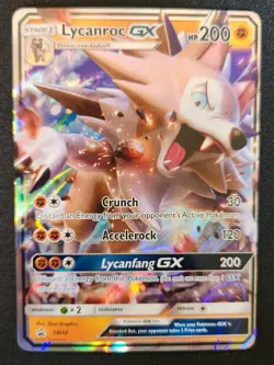 Lycanroc GX SM14 Sun & Moon Black Star Promos Ultra Rare Holo Pokemon 2017 NM - Image 1