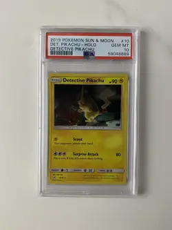 2019 Pokemon Sun & Moon Detective Pikachu - Holo RARE PSA 10 - Image 1