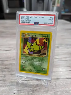 PSA 9 Pokemon 2001 1st Edition Neo Discovery Metapod Uncommon #42 - Image 2