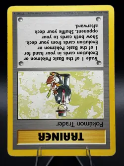 Pokemon Trader 77/102 Base Set Unlimited Trainer -Rare-WOTC-HP- Pokemon Vintage - Image 2