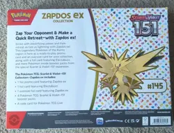 Pokemon TCG Scarlet & Violet 151 Zapdos Ex Collection BRAND NEW SEALED Pokemon - Image 2