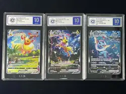 Pokemon S-Chinese Jolteon Flareon Vaporeon Vmax CSHC-003 006 CCIC 10 Lot 3 txng - Image 1