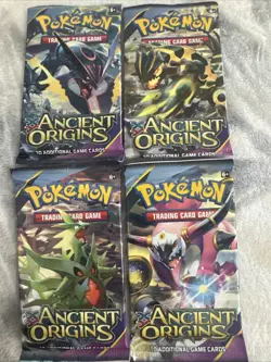 Pokemon XY Ancient Origins Art Set - 4 Unweighed Booster Packs New Sealed - Image 1