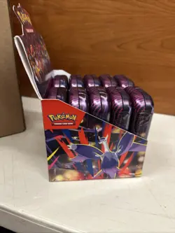 Pokemon TCG Mega Heroes Mini Tin Display Factory Sealed 10 Mini Tins - Image 4