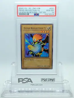 YUGIOH LEGEND BLUE EYES 1ST LOB-021 FIEND REFLECTION 2 PSA 10 GEM MINT #53216976 - Image 1
