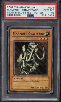 YUGIOH LEGEND BLUE EYES 1ST LOB-009 MAMMOTH GRAVEYARD PSA 10 GEM MINT #53216958 - Image 5