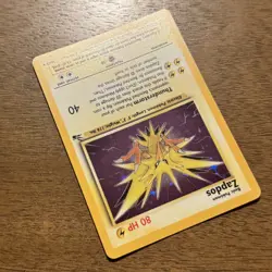 Zapdos 15/62 Fossil (FO) Pokemon tcg Card Unlimited Holo Rare NM - Image 2