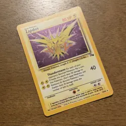 Zapdos 15/62 Fossil (FO) Pokemon tcg Card Unlimited Holo Rare NM - Image 3