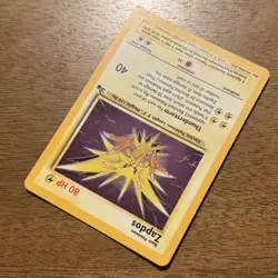 Zapdos 15/62 Fossil (FO) Pokemon tcg Card Unlimited Holo Rare NM - Image 4