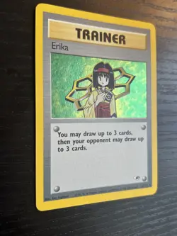 Pokemon TCG Erika Trainer Card 16/132 Holo Rare Gym Heroes LP/NM - Image 2