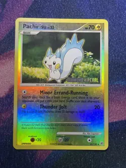 Pachirisu 35/130 Rare Diamond and Pearl Reverse Holo Stamped Pokemon Card - Image 1