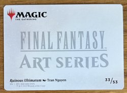 MTG Final Fantasy Art Card, Ruinous Ultimatum 33/53 Gold Signature - Image 2